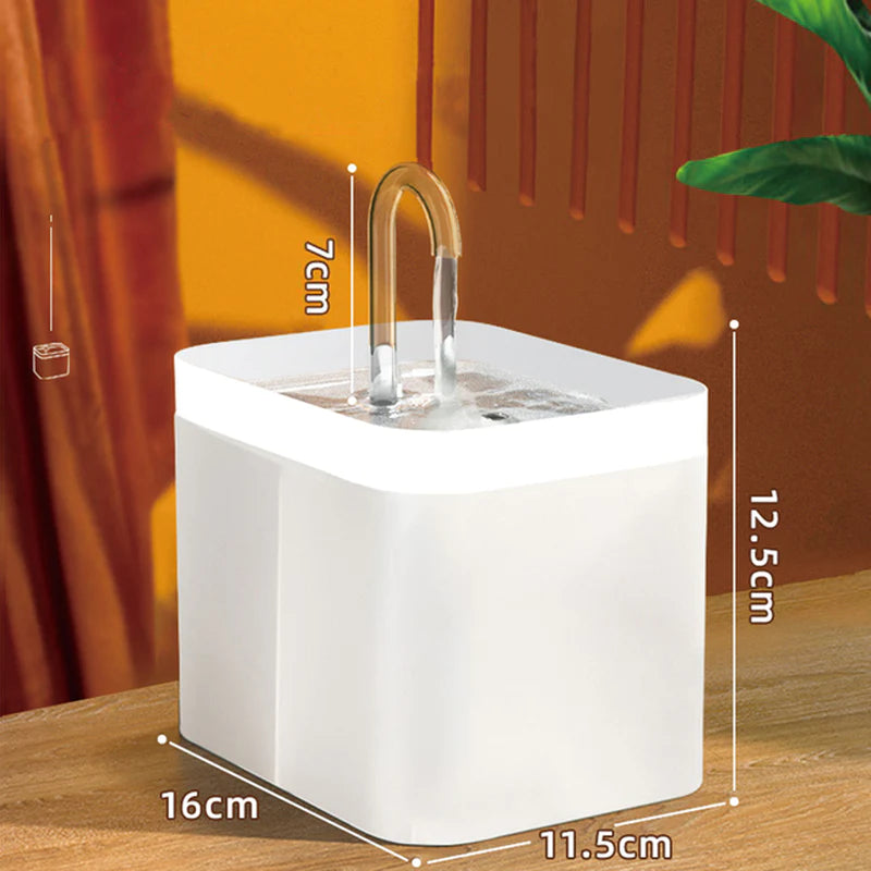 Cat Water Fountain Dispenser, Auto Filter USB Electric Mute Cat Drinker Bowl 