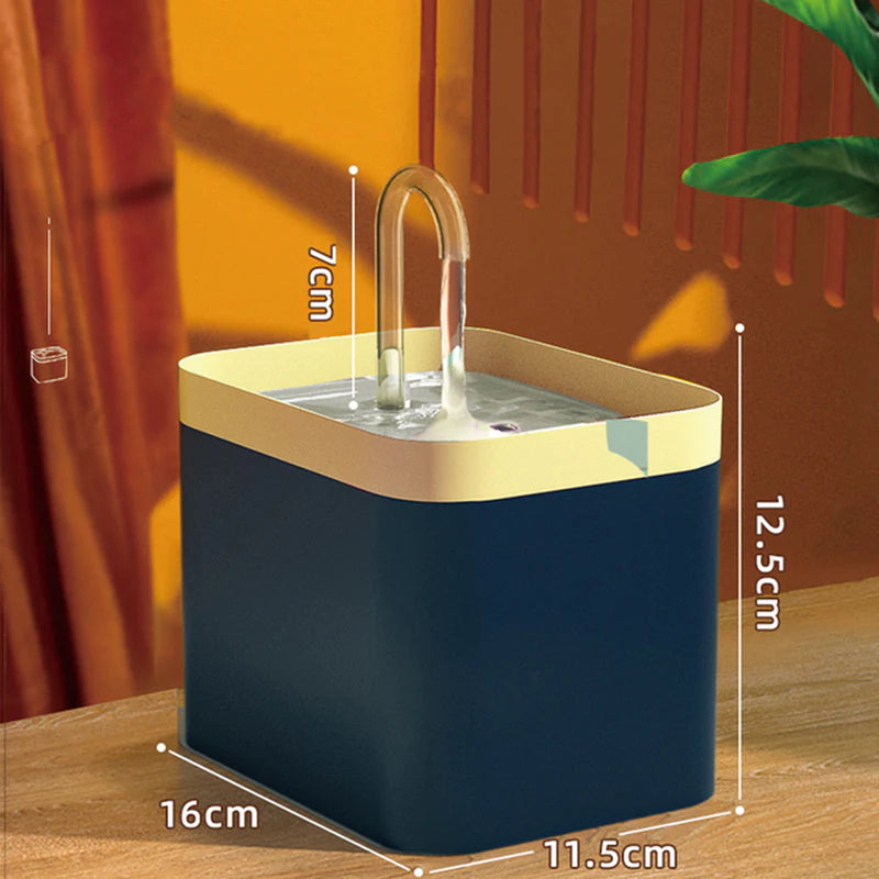 Cat Water Fountain Dispenser, Auto Filter USB Electric Mute Cat Drinker Bowl 