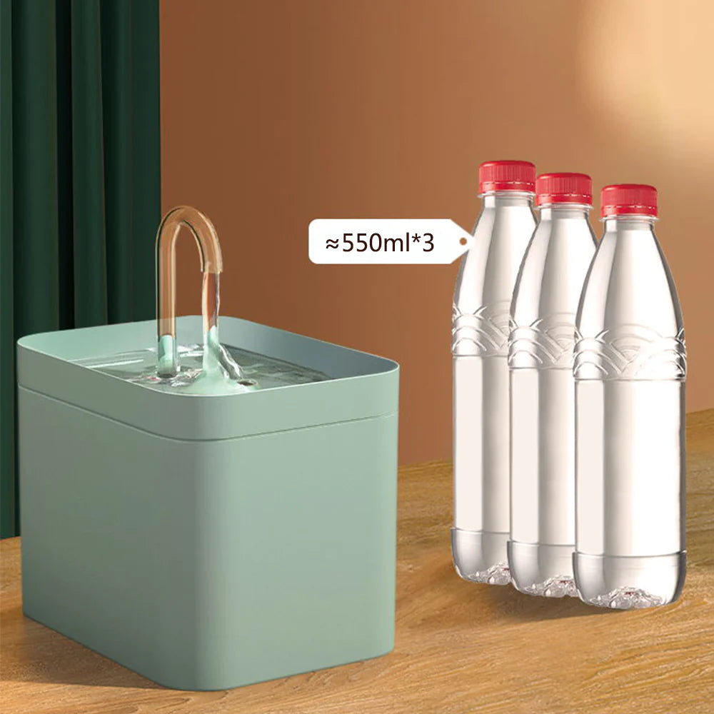 Cat Water Fountain Dispenser, Auto Filter USB Electric Mute Cat Drinker Bowl 