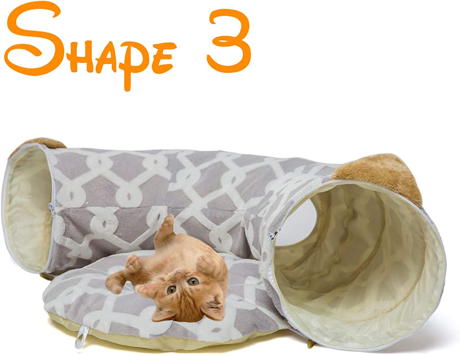 Large Tunnel/Bed Convertible with Plush Cover. Great for Cats and Small Dogs 