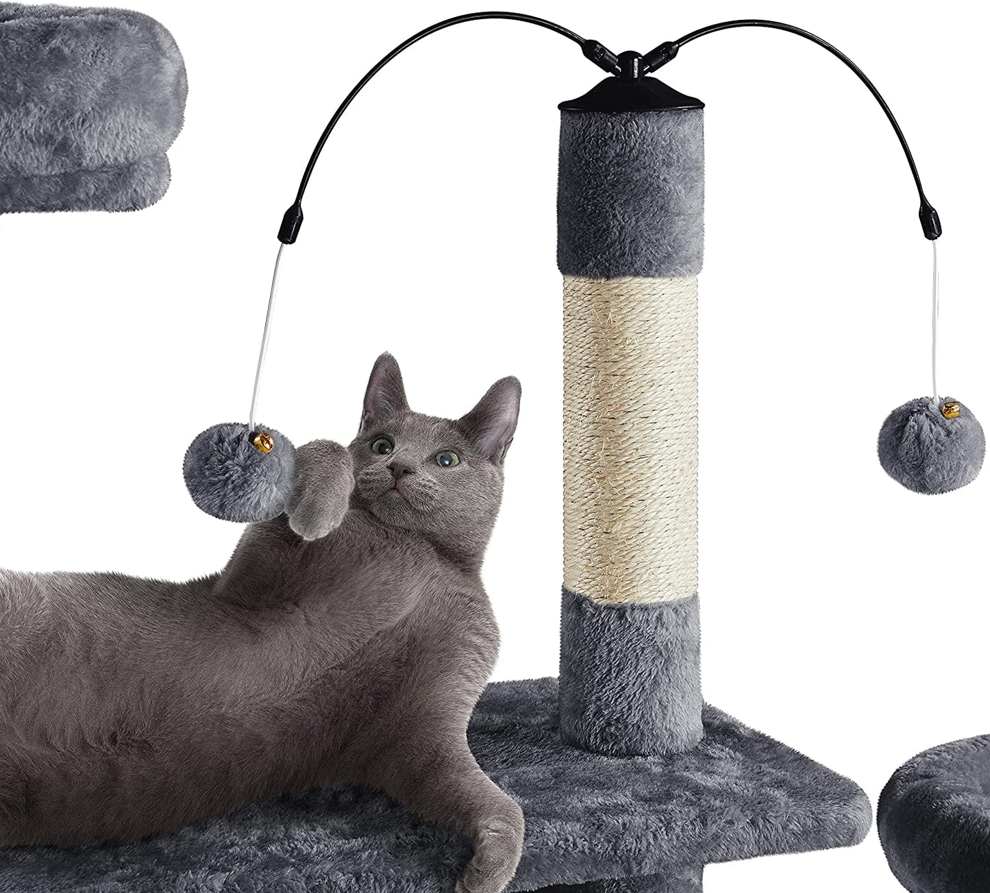 Multi-Level Cat Tree Cat Tower with Scratching Posts, Furniture Play Center and Plush Perch