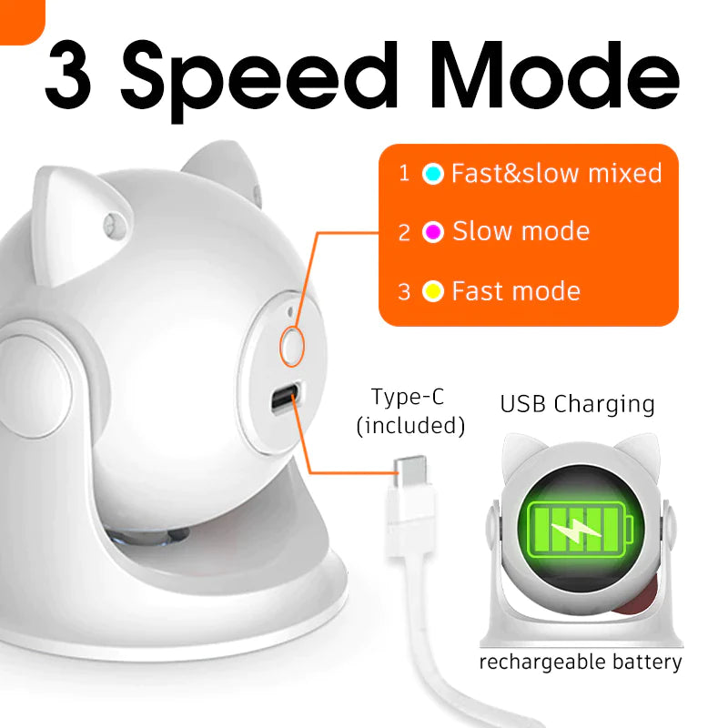 Automatic Interactive LED Laser Toy for Cats