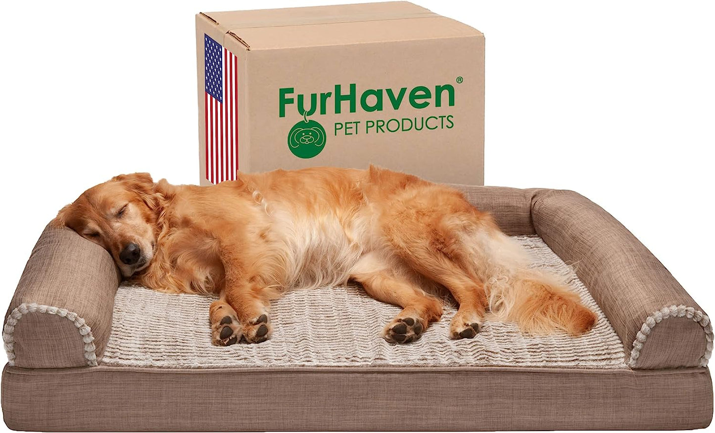 Furhaven XL Orthopedic Dog Bed, Woodsmoke, Jumbo (X-Large)