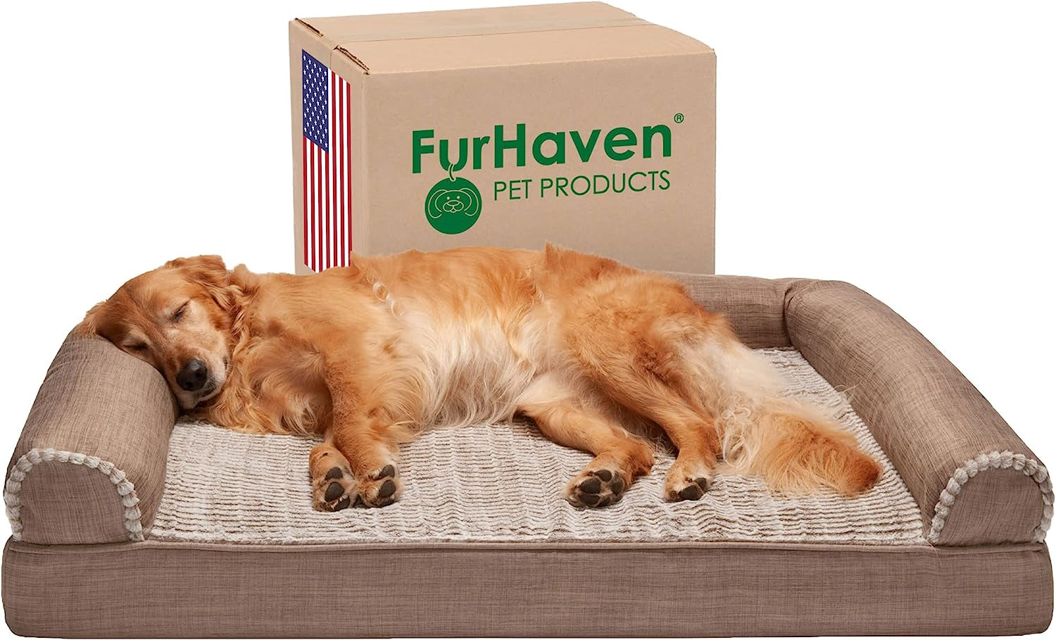 Furhaven XL Orthopedic Dog Bed, Woodsmoke, Jumbo (X-Large)